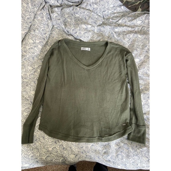hollister xs sweater olive green super soft never worn - Picture 1 of 3